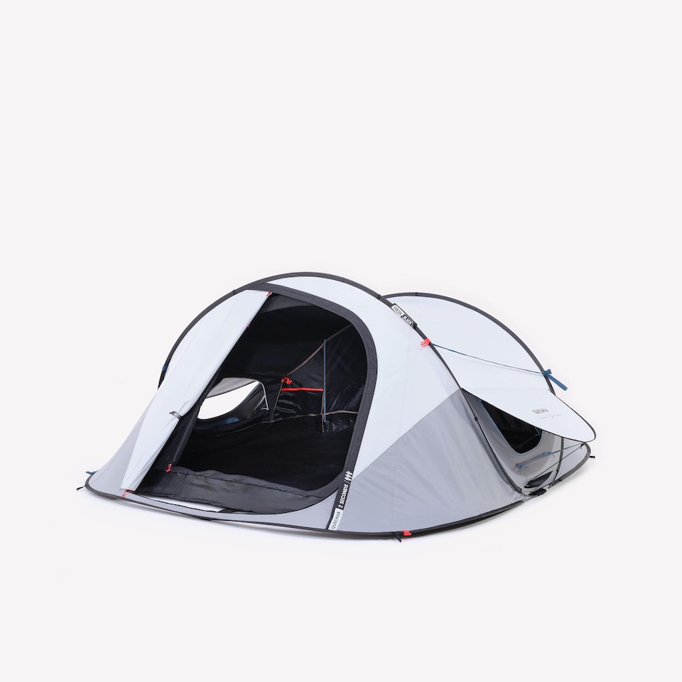 image 1 of Decathlon Instant 3-person camping tent, 2 Seconds Fresh & Black
