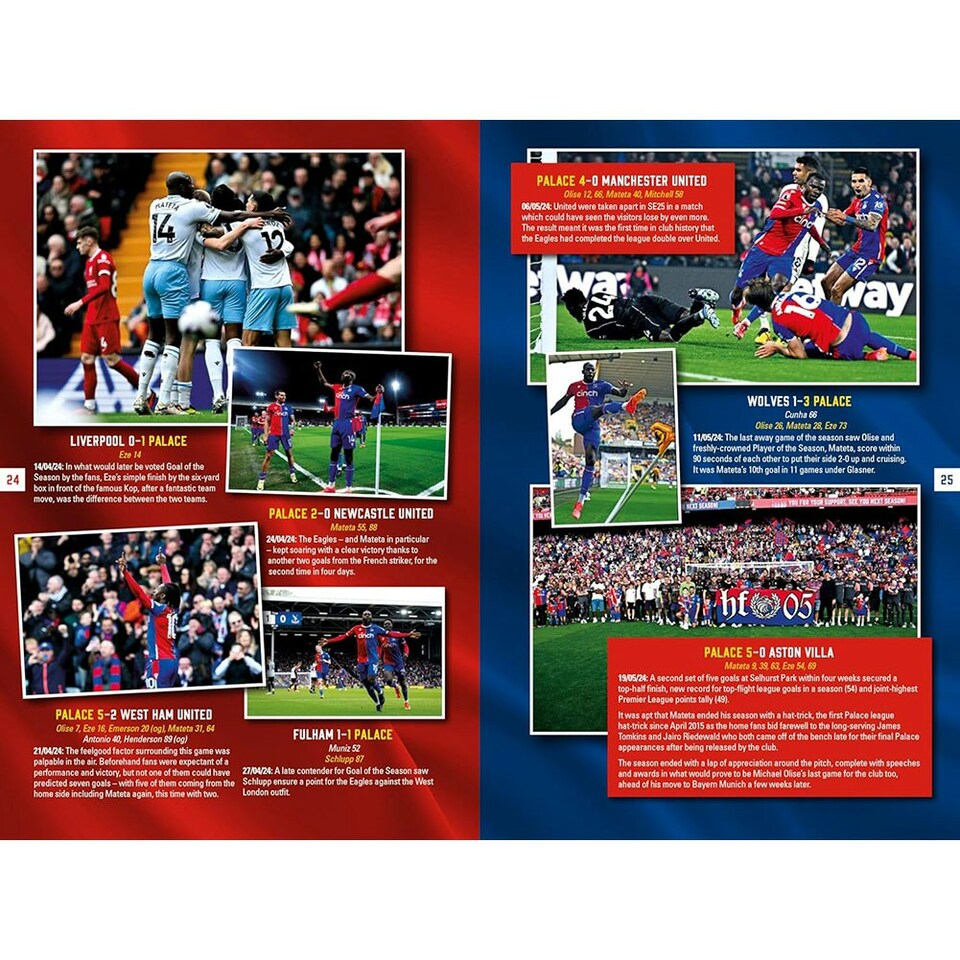 image 1 of Crystal Palace FC 2025 Annual - Multicoloured - One Size