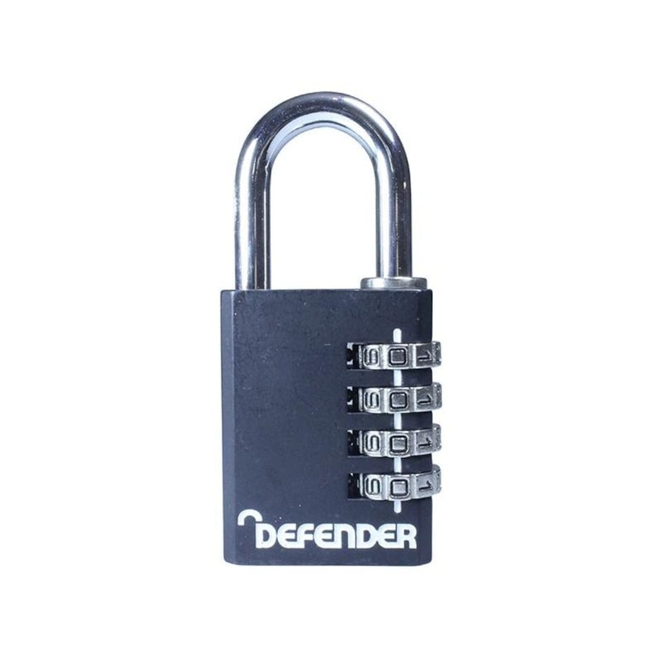 Defender Die-cast Combination Padlock - Multi Colour - 40mm