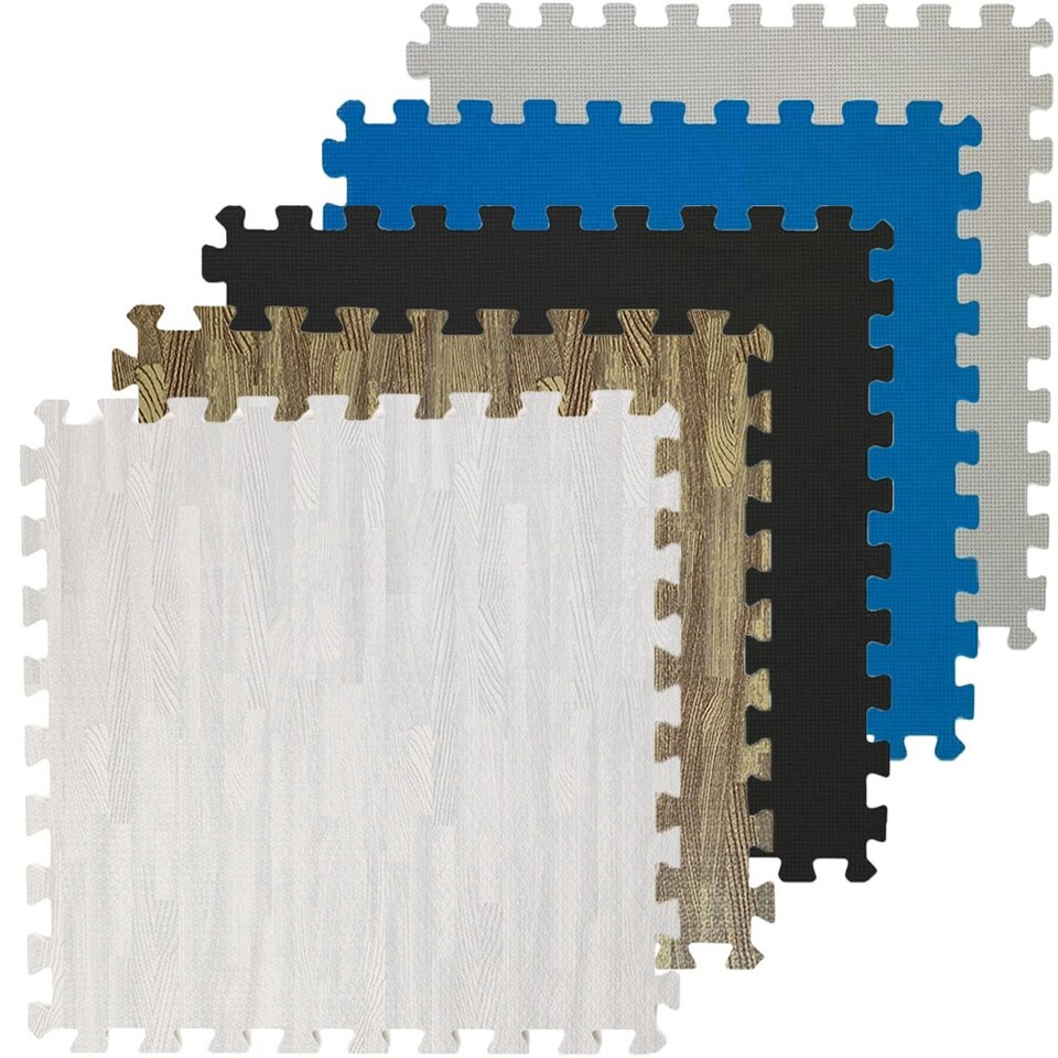 image 1 of Northern Foam Exercise 32 Floor Mats 60cm x 60cm - Black Black | One Size