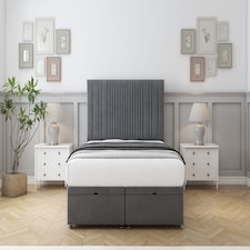 Sloomy Kingsley Armour Coniston Ottoman Bed With Mattress With 26" Strutted Headboard 2'6 Small Single