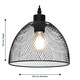 image 5 of Cassidy - Medium Black Mesh Easy Fit Metal Pendant Shade | Black | Medium | 1