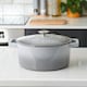 image 3 of Cooks Professional Cast Iron Casserole 26cm | 5.8L Capacity | Enamelled Inside & Out | Graduated Grey Grey