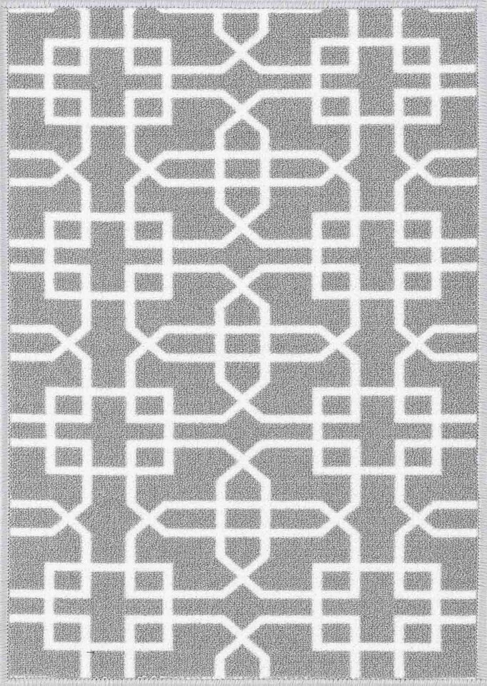 image 1 of Machine Washable Cubed Trellis Design Anti Slip Doormats -