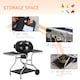 image 6 of Outsunny Garden Charcoal Barbecue Grill Trolley BBQ Patio Heating  Wheels