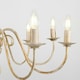 image 2 of ValueLights Traditional Style 8 Way White Distressed Ceiling Light Chandelier Fitting