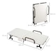 image 7 of HOMCOM Folding Bed with Mattress & Wheels, Adjustable Backrest Guest, White