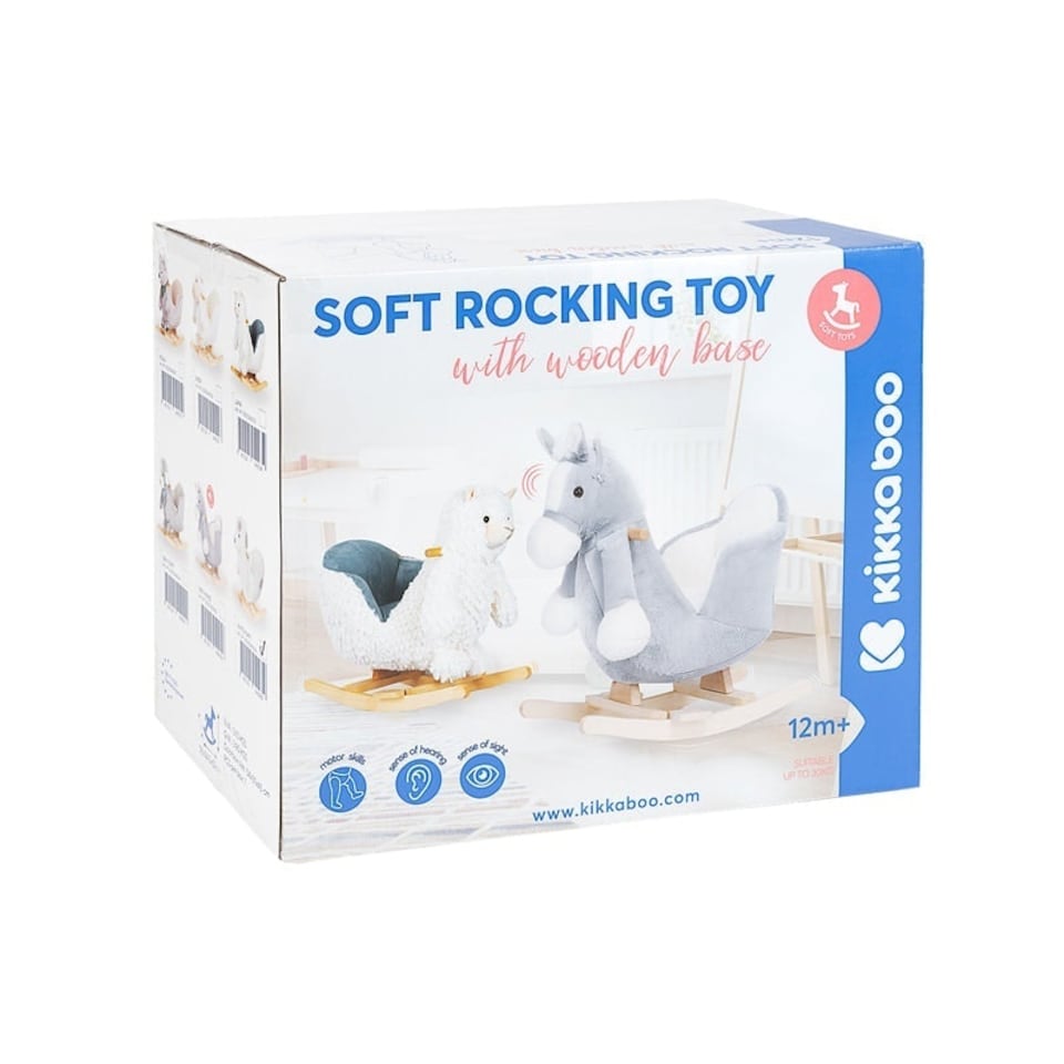 image 1 of Kikka Boo Rocking Toy With Seat Pink and Sound Unicorn