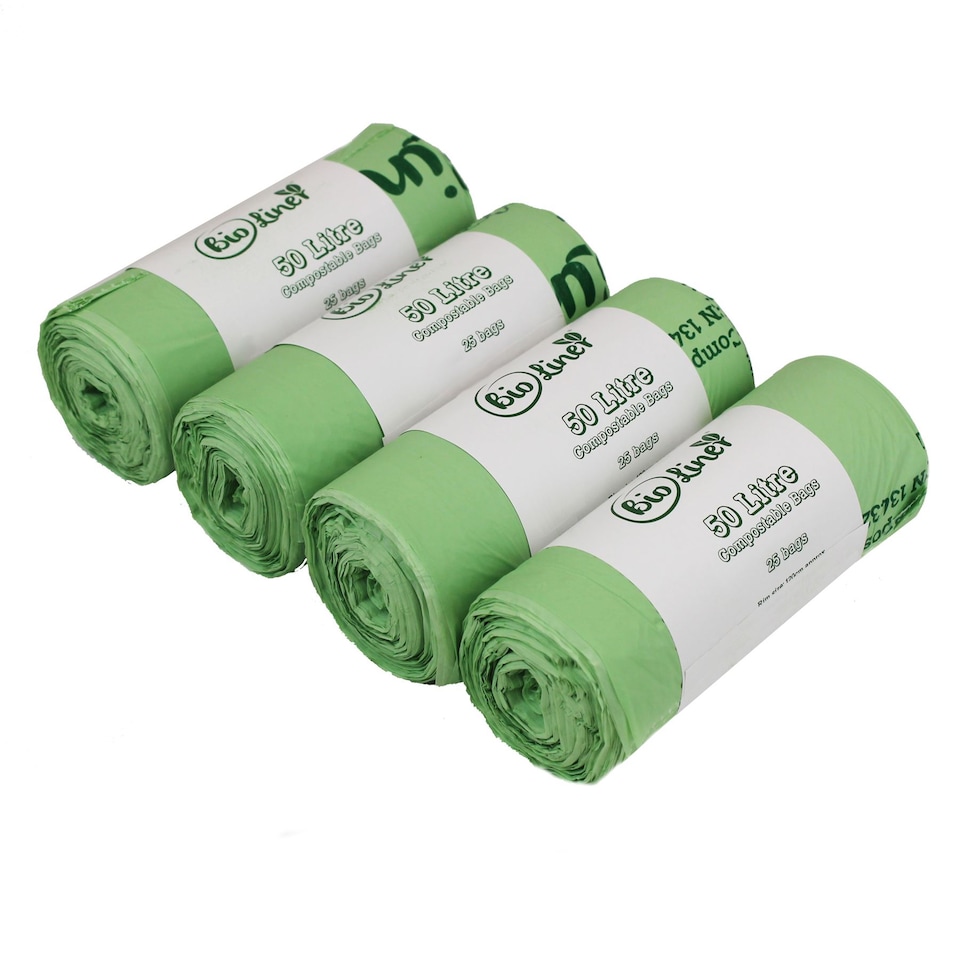 image 1 of BioLiner 80 Litre Compostable Bags for Swing Bins & Dustbins - 4 Rolls