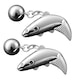 image 1 of Fish On Chain Link Cufflinks - Onyx Art CK210 Fisherman Cuffs