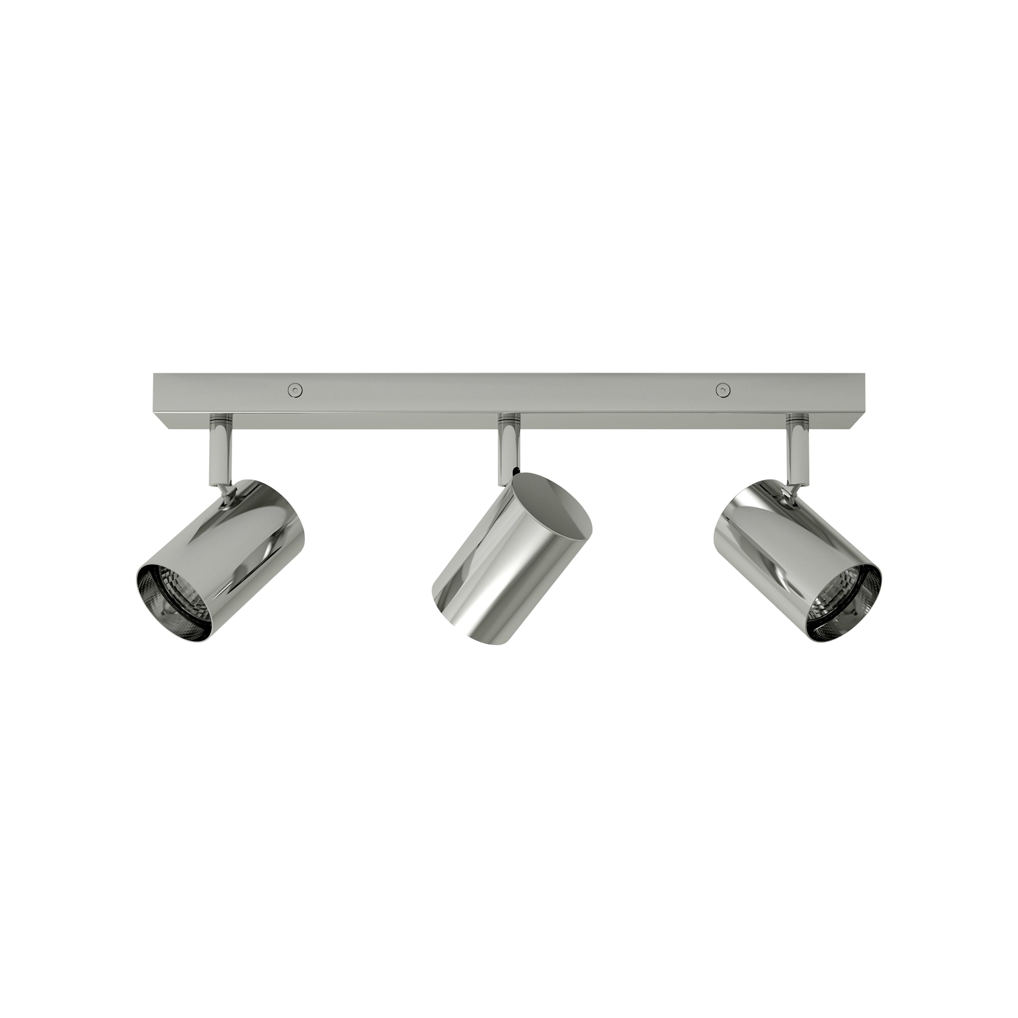 First Choice Lighting Eden - Chrome Bathroom 3 Light Adjustable Spotlight Bar in Silver