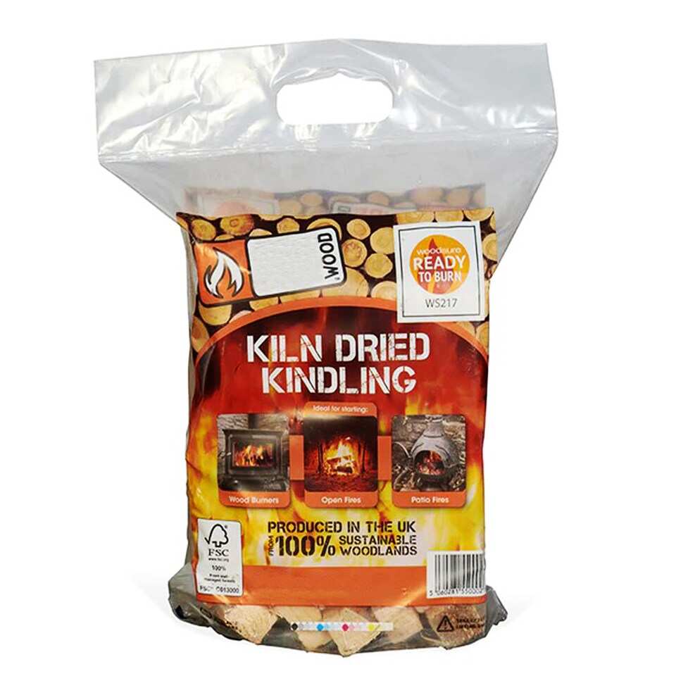 image 1 of 2 Bags of 2-3kg Firewood Logs Kiln Dried Kindling Net Easy To Light & Ready To Burn