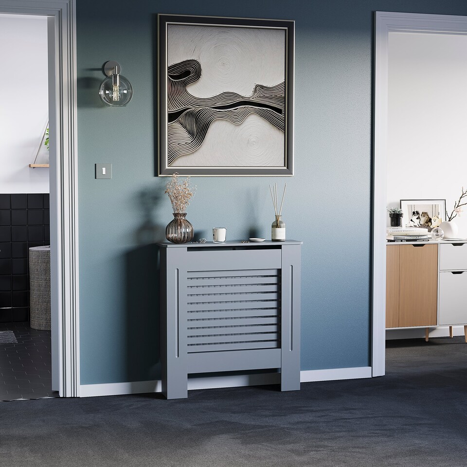 image 1 of Vida Designs Milton Radiator Cover Grey, Small