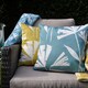 image 2 of Fusion Alma Outdoor Cushion Cover Teal/Ochre