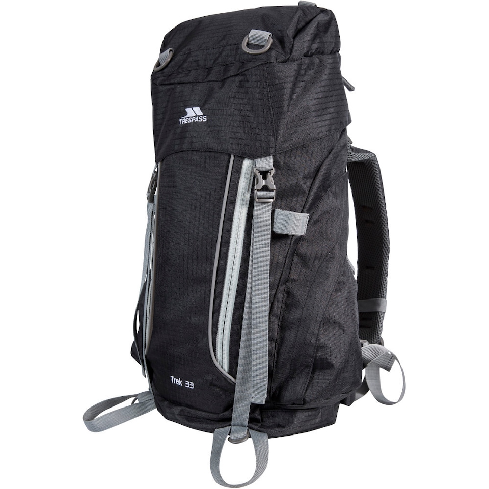 image 1 of Trespass Trek 33 Rucksack/Backpack (33 Litres) | Grey | Ash X | 1