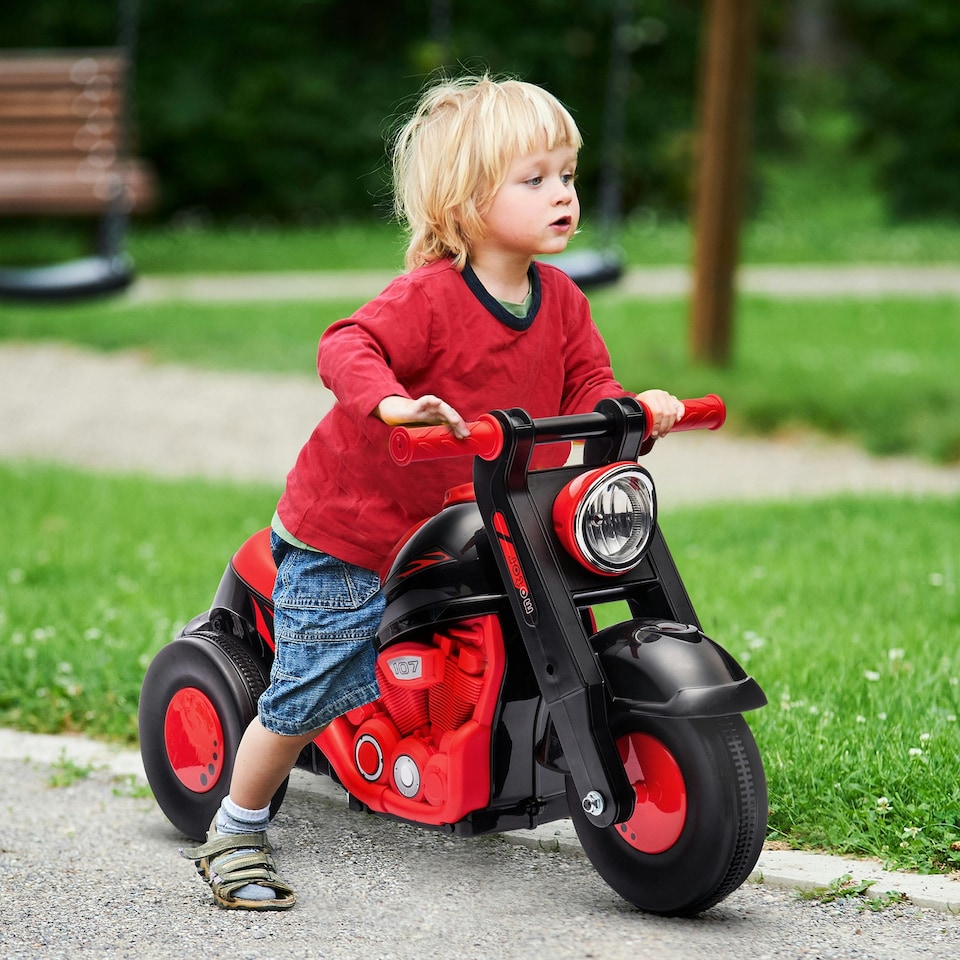image 1 of AIYAPLAY Ride On Car Foot To Floor Kids Car w/ Music, Bubble - Black