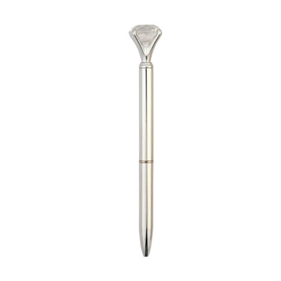 image 1 of Silver Diamond Topper Luxury Metallic Pen