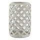 image 2 of Hill Interiors Stone Effect Hurricane Lantern - Grey - 32cm x 20cm x 20cm