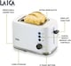 image 6 of LAICA Dual Flo 2 Slice Toaster, with Defrost & Reheat Functions, High-Lift & Wide Slots - White