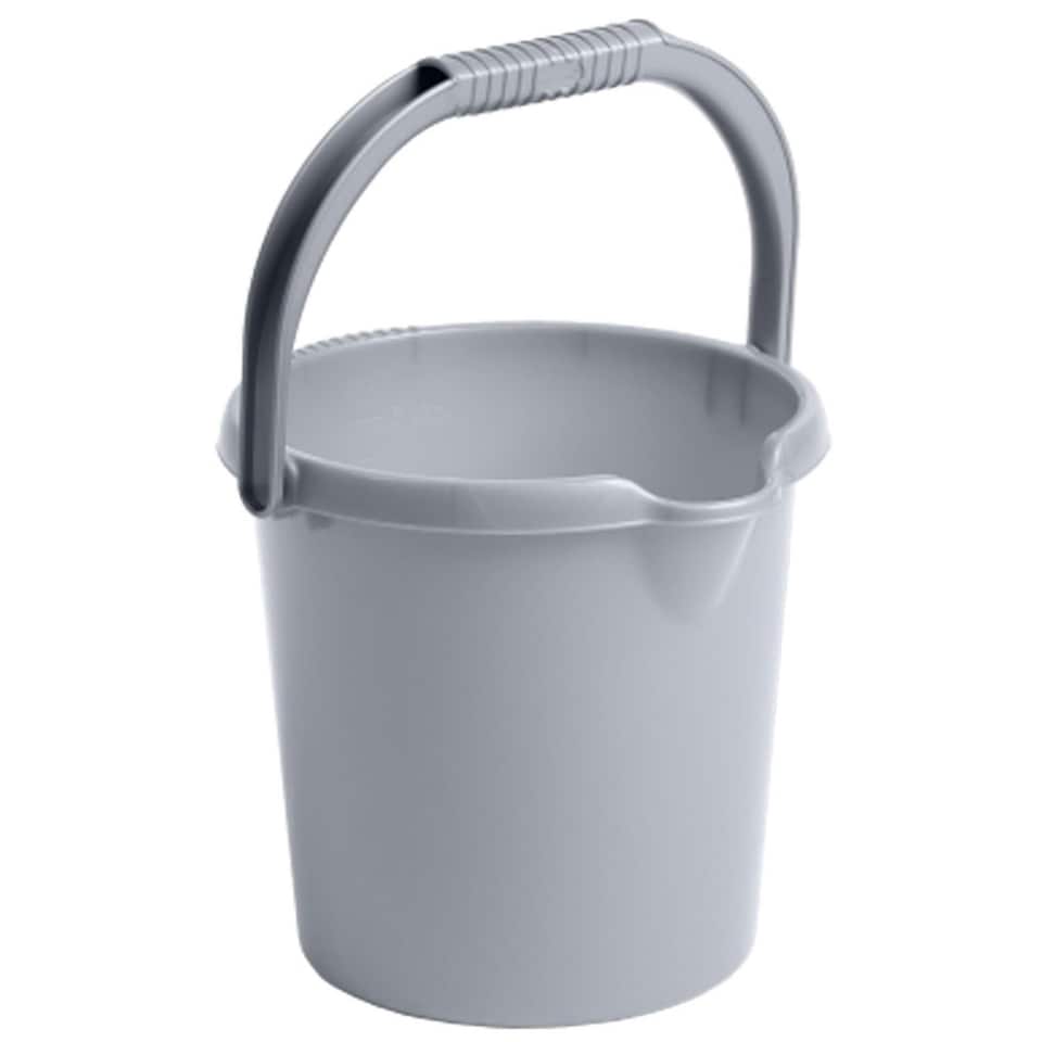 image 1 of 1 x 5L Grey Storage Plastic Bucket With Handle, Spout & Graduated Capacity Markers