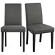 image 1 of Yaheetech Set of 2 Faux Leather Dining Chairs Grey | Dark Grey