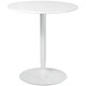 image 1 of HOMCOM Round Dining Table, Modern Kitchen Table with Steel Base, Non-slip Foot Pad for Living Room, Dining Room, White