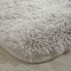 image 2 of OHS Fluffy Rug Anti-Slip Plain Shaggy Floor Mat Runner, 60x150cm - Silver