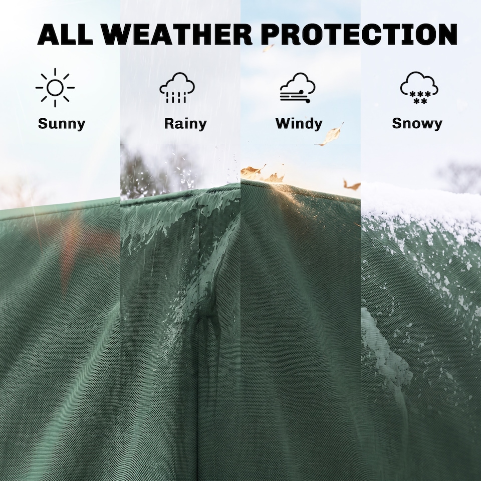 image 1 of Outsunny 240x133cm 3-Seat Outdoor Garden Swing Chair Cover Water UV Resistant