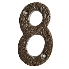 Hammer & Tongs Rustic Iron Numeral - Number 8 - H80mm - Raw