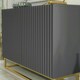 image 7 of Grey Sideboard 100cm Fluted Doors Gold Frame Modern Storage Cabinet Grey