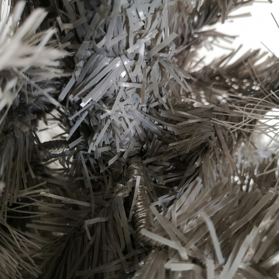 image 1 of Premier Indoor 7.5ft Silver Christmas Wrapped PVC Branches Tree Arch With 1070 Tips