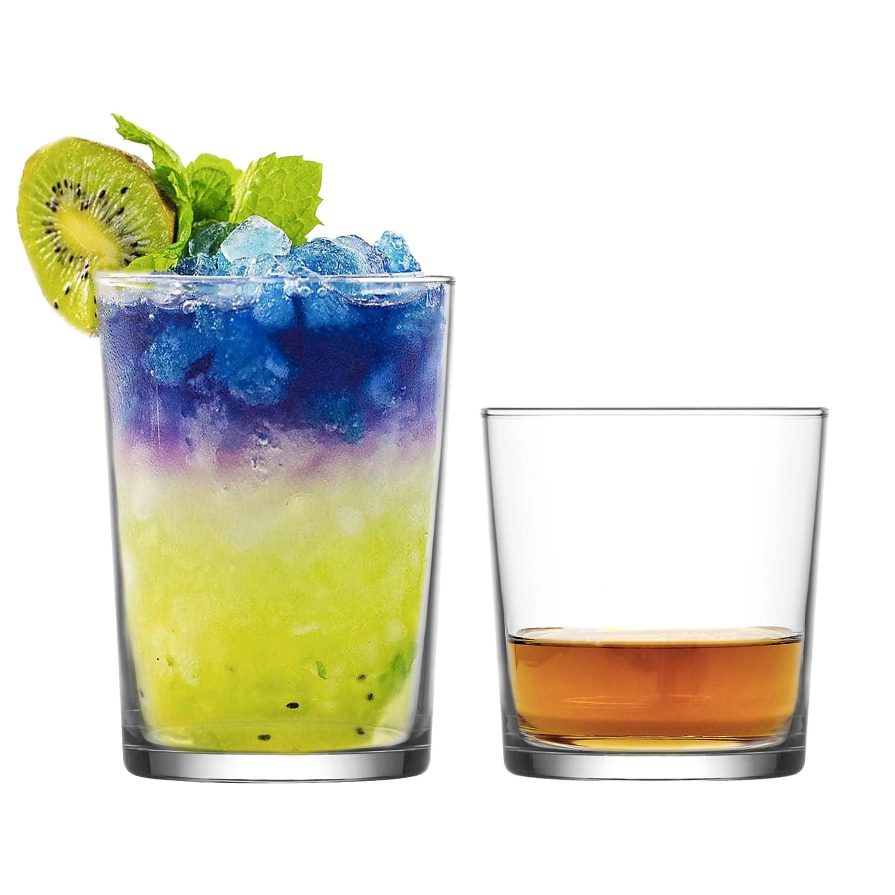 LAV 12 Piece Bodega Glassware Set - - Clear Clear Clear