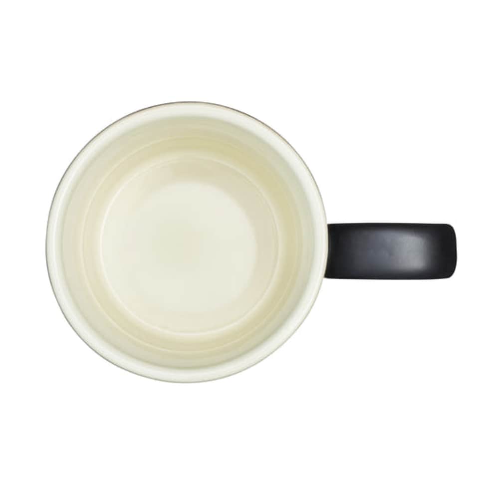 image 1 of Cooks Professional 4 Piece Mug Set | Durable Dishwasher Safe Stoneware | 350ml | Black | Black | 4