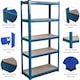 image 4 of Home Vida 5 Tier Garage Shelf Heavy Duty Boltless Shelving Storage Unit, Large, Blue