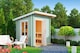 image 5 of Abisko-Log Cabin, Wooden Garden Room, Timber Summerhouse, Home Office - L240 x W278.1 x H233.7 cm | Brown