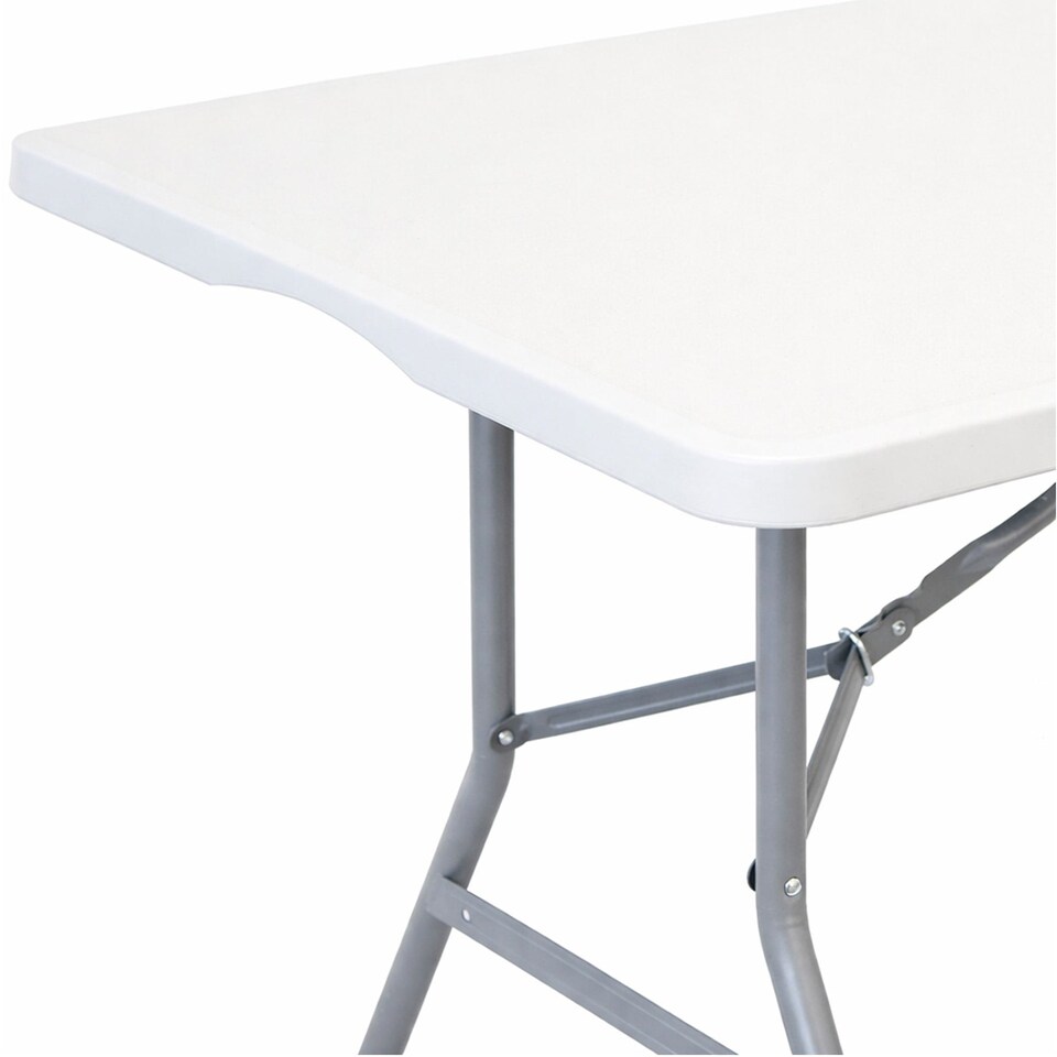image 1 of 5ft Folding Trestle Table Heavy Duty Catering Garden Party 1.5m | White