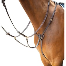 Salisbury Leather Horse Breastplate - Australian Nut - Cob