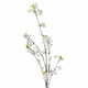 image 1 of White Cherry Blossom Spray Artificial Plant - Fabric/Plastic - L25 x W28 x H124 cm - White
