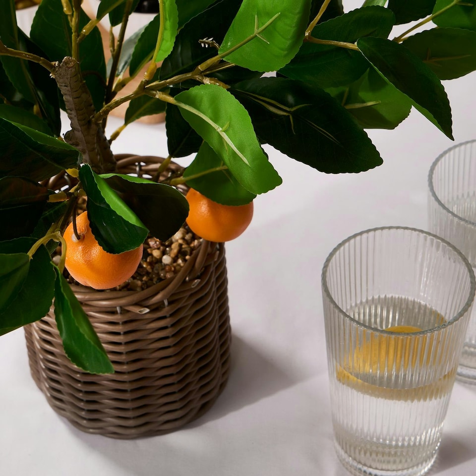 image 1 of OHS Home Decor Artificial Orange Tree In Pot Plant, 40cm - Orange