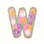 Multicoloured Letter W