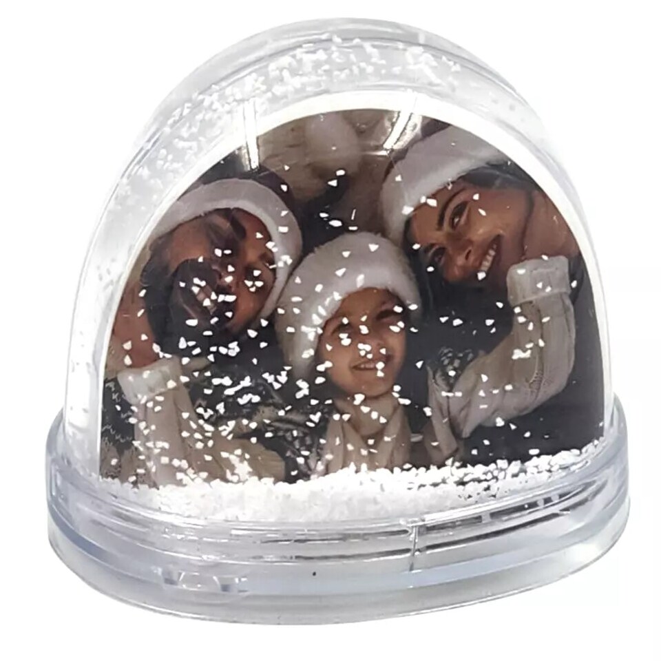 image 1 of Christmas Add Your Own Photo Snow Globe