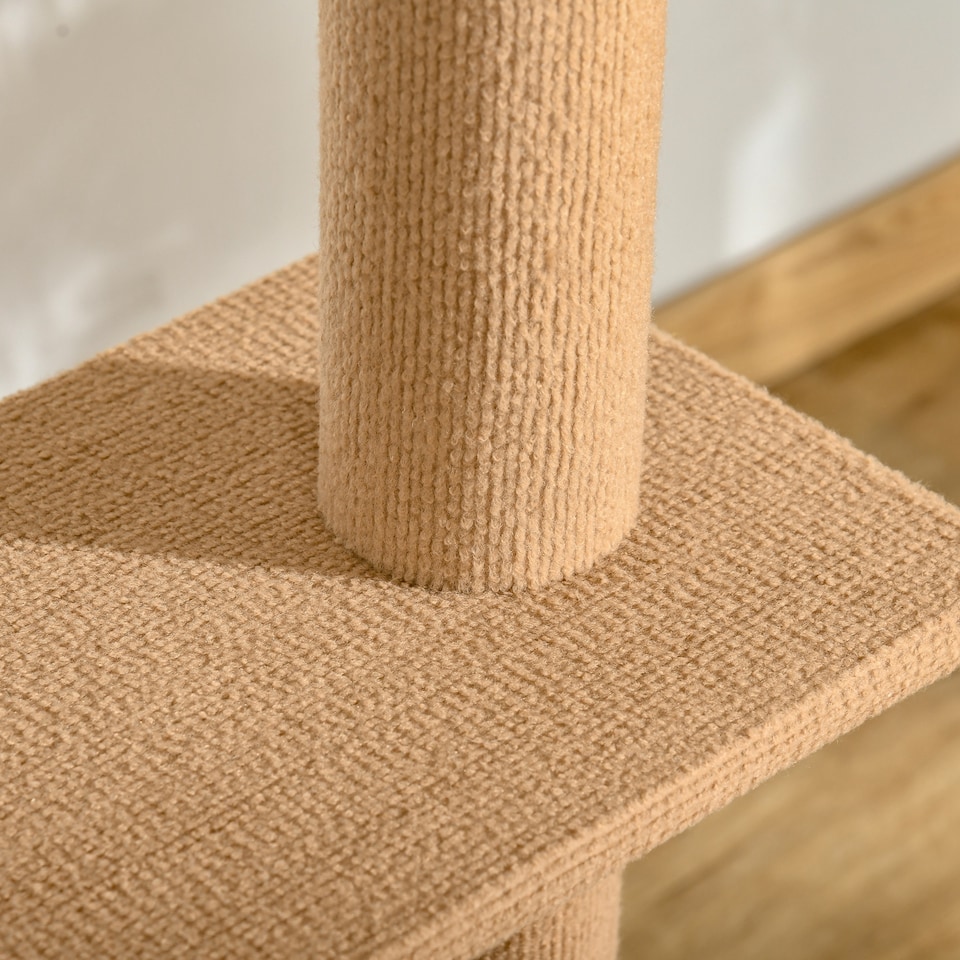 image 1 of PawHut 260cm Cat Tree Floor To Ceiling Adjustable Height
