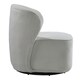image 3 of Living and Home Chic Upholstered Swivel Chair - White