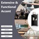 image 3 of COSTWAY Podium Stand Hostess Stand for Speakers with Storage Shelf Black