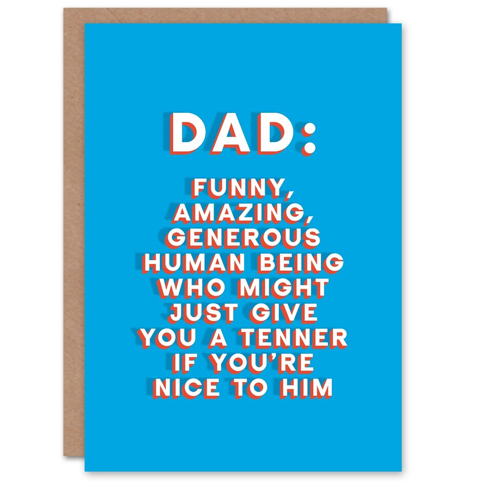 image 1 of Might Give Tenner If Nice Fun Funny Fathers Day Dad Card