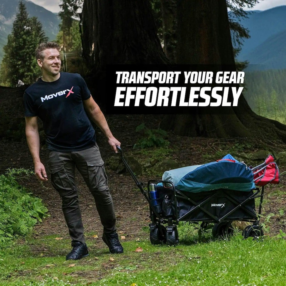 image 1 of MoverX 120L Folding Camping Trolley Festival Wagon
