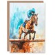 image 1 of Horse Racing Track Sport Animal Action Shot Him Her Birthday Card