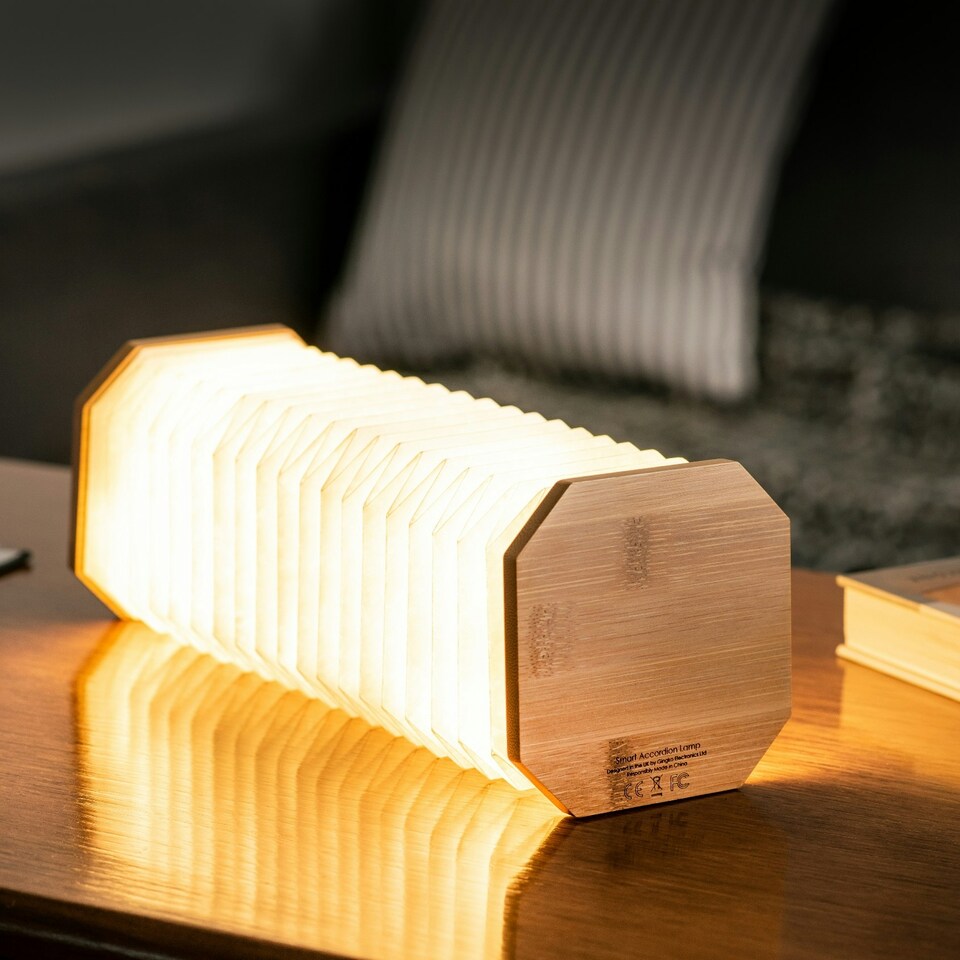 image 1 of Gingko Smart Accordion LED Desk Lamp N/A | Bamboo