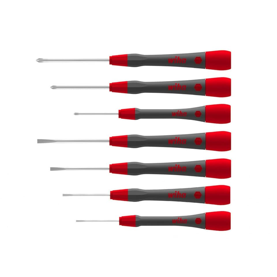 Wiha Picofinish Sl/ph Fine Screwdriver Set, 7 Piece - Multi Colour - One Size (UTTK30137)