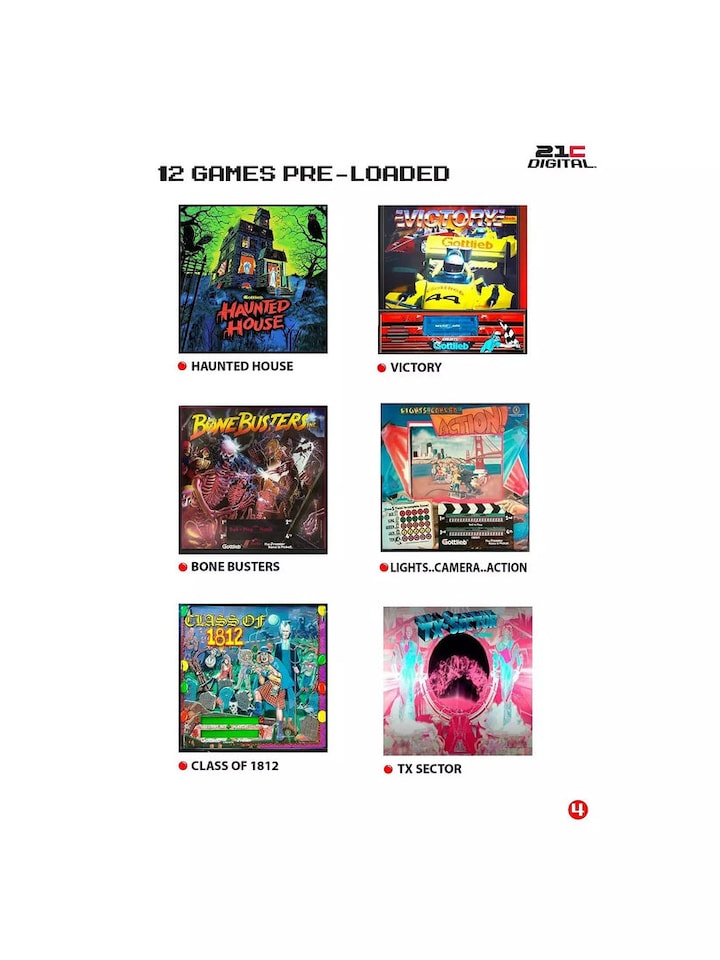 image 1 of Toy Shock Haunted House Electronic Pinball Machine With Digital Score Board